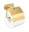 Turbo-Loc® Toilettenpapierhalter mit Deckel Mod. Orea Gold Matt, Befestigen ohne bohren - 1