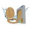 WC Sitz Mod. Bambus, Toilettensitz aus FSC®-zertifiziertem Bambus - 1