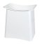 2in1 Hocker Mod. Wing Weiß, Badhocker mit herausnehmbarem Wäschesack - 1