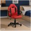 Schreibtischstuhl Junior höhenverstellbar ergonomischer Drehstuhl Rot - 1