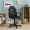 Schreibtischstuhl Junior höhenverstellbar ergonomischer Drehstuhl Schwarz-Blau - 1