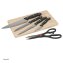 Messerset mit Schere und Brett 6 Teile - 1