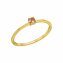 Ring Gold 375 mit echtem pinken Saphir 3mm - 1