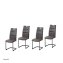 Schwingstuhl 4er Set PU braun DannyP - 1