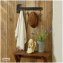 Rustikale Wandgarderobe in Hammer-Form Vintage-Look mit 4 Haken für Flur, Werkstatt oder - 1