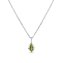 Anhänger mit Kette 925/- Sterling Silber glanz rhodiniert Peridot grün - 1