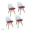 Esszimmerstuhl 4er Set Atlanta Weiß/Rot - 1