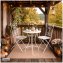 Bistro Sitzgruppe Metall Creme Tisch mit 2 Stühlen Balkon Set Gartenmöbel - 1