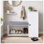 Schuhschrank mit Sitzbank Thekla Weiß - 1