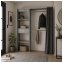 Offene Garderobe mit Vorhang Betonoptik - 1