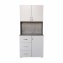 Küchenschrank Weiß/Beton Blanca - 1