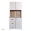 Küchenschrank Weiß/Sonoma Blanca - 1