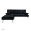 Schlafsofa Miranda mit Chaiselongue Velvet Schwarz - 1