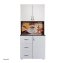 Küchenschrank Weiß/Grau Blanca Bistro - 1