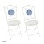 Gartenstuhl 2er-Set Metall Creme Santorin - 1