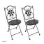 Gartenstuhl 2er-Set Metall Black and White - 1