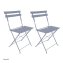 Gartenstuhl 2er-Set Basil Metall Grau - 1