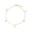 Armband 925/- Sterling Silber gelb vergoldet glanz Zirkonia weiß - 1