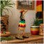 Dekoente Rasta Quakley aus Holz 25 cm Bunte Reggae Dekoration - 1