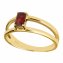 Ring 925 Sterling Silber vergoldet Glänzend Granat rot günstig online kaufen