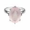 Ring 925 Sterling Silber rhodiniert Glänzend Rosenquarz rosa günstig online kaufen