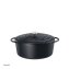 Bratentopf Gusseisen, oval Schwarz - 1