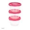 Vorratsdosen-Set, 3-teilig pink - 1
