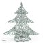 Winterdekoration LED-Baum mit Perlen - 1