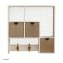 Dekorativer Wandschrank im Shabby Chic Vintage Holzregal mit Schubladen und Haken - 1