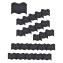 Beetumrandung Nessa Wave 24-teilig Schwarz - 1