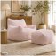 Loungesessel mit Hocker in Rosa - 1