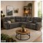 Ecksofa Evelina mit Liegefunktion Braun - 1