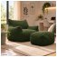 Softsessel Adina mit Hocker Grün Sitzsack Bodensessel 103 x 70 x 90 cm - 1
