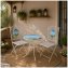 Bistro Set Celia mit Tisch und 2 Stühlen Motiv Blumenwiese - 1