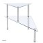 Modernes Glas Eckregal mit Metallgestell 49 x 35 x 33 cm - 1