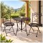 Romantische Gartenmöbel im Vintage-Stil 3-teiliges Bistro-Set aus Metall - 1