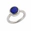 Ring 925/- Sterling Silber rhodiniert Quarz blau - 1