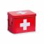 Medizinbox mit Tragegriffen, Metall mit Fächereinsatz - 1