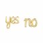 Ohrstecker 375/- Gelbgold glanz Yes und No günstig online kaufen