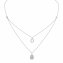 Collier 925 Silber rhodiniert Zirkonia - 1