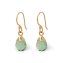 Ohrhänger 925/- Silber vergoldet Green Amethyst Quarz - 1