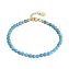 Armband Edelstahl PVD gelb Achat blau - 1