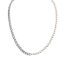 Collier Edelstahl mit Perlen - 1
