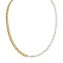 Collier Edelstahl/PVD gelb Perlen - 1