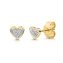 Ohrstecker 585/- Gelbgold bicolor 12 Brill. 0,052ct. Herz - 1