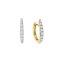 Klappcreolen 585/- Gelbgold bicolor Zirkonia - 1