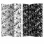 Paravent Blumen Black and White - 1