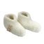 Wollartikel Bettschuh Wolle ecru linke - 1