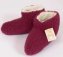 Hausschuhe Bettschuhe Wolle farbig bordeaux linke - 1