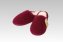 Hausschuhe Pantoffel Wolle farbig bordeaux linke - 1
